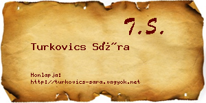 Turkovics Sára névjegykártya