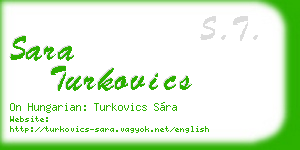 sara turkovics business card